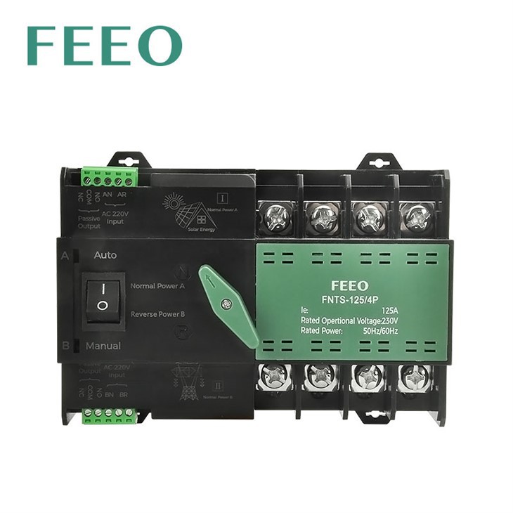 AC ATS Double Power Source Automatic Switch 4P Green